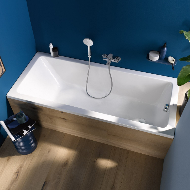 Duravit No. 1 Rechteck-Badewanne 180 x 80 cm mit 1 Rückenschräge