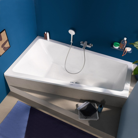 Duravit No. 1 Trapez-Badewanne 170 x 100 cm mit 1 Rückenschräge links