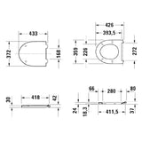 Duravit No. 1 Compact WC-Sitz mit Absenkautomatik