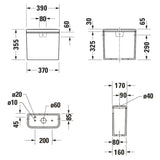 Duravit No. 1 Spülkasten für Anschluss unten links