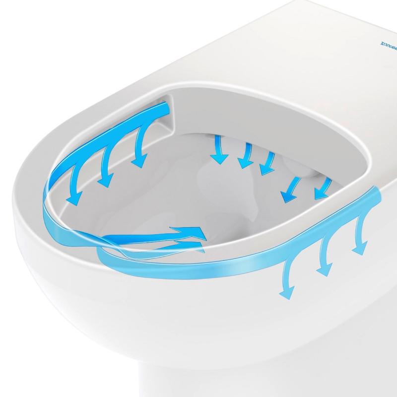 Duravit No. 1 Stand-WC Kombination Rimless