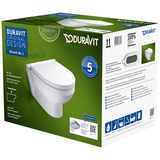 Duravit No. 1 Wand-WC Rimless Set, Compact-Tiefspüler