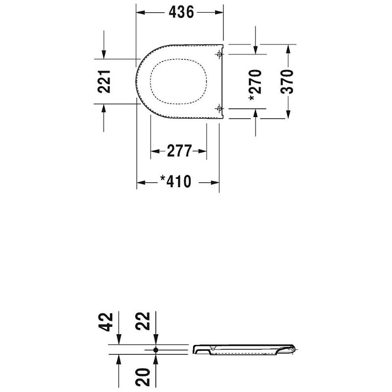 Duravit Starck 3 WC-Sitz ohne Absenkautomatik