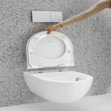 Geberit Acanto Set Wand-WC Tiefspüler, geschlossene Form, TurboFlush, mit WC-Sitz