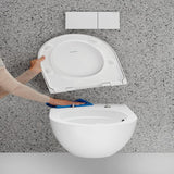 Geberit Acanto Set Wand-WC Tiefspüler, geschlossene Form, TurboFlush, mit WC-Sitz