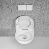 Geberit Acanto Set Wand-WC Tiefspüler, geschlossene Form, TurboFlush, mit WC-Sitz