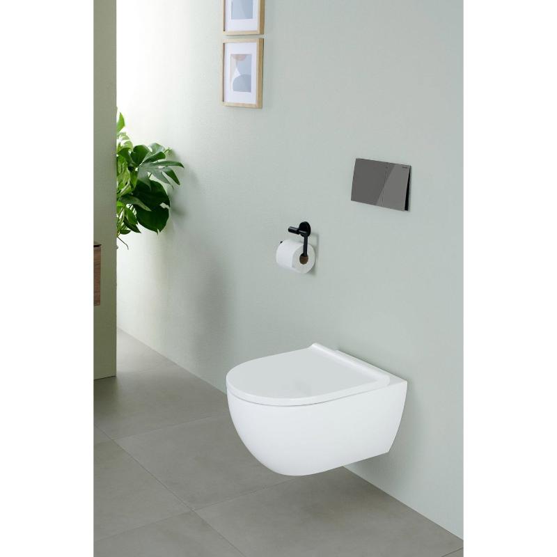 Geberit Acanto Set Wand-WC Tiefspüler, geschlossene Form, TurboFlush, mit WC-Sitz