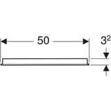 Geberit Option Basic Square Lichtspiegel 50 cm mit Beleuchtung oben – Eleganter Lichtspiegel für Ihr Bad