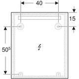 Geberit Option Basic Square Lichtspiegel 60 cm, Beleuchtung oben