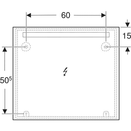 Geberit Option Basic Square Lichtspiegel 80 cm mit oberer Beleuchtung für Ihr Badezimmer