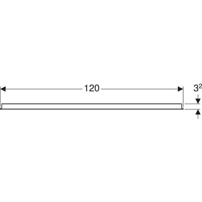 Geberit Option Basic Square Lichtspiegel 120 cm mit Beleuchtung oben für Ihr Bad