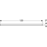 Geberit Option Basic Square Lichtspiegel 120 cm mit Beleuchtung oben für Ihr Bad