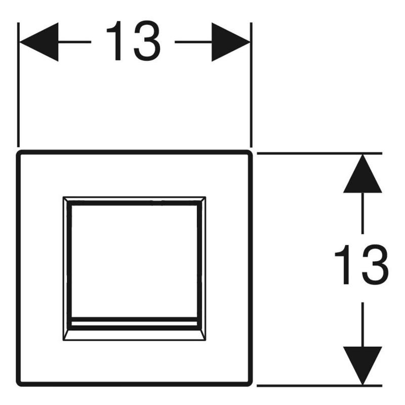 Geberit Urinalsteuerung mit pneumatischer Spülauslösung, Typ 30 Betätigungsplatte
