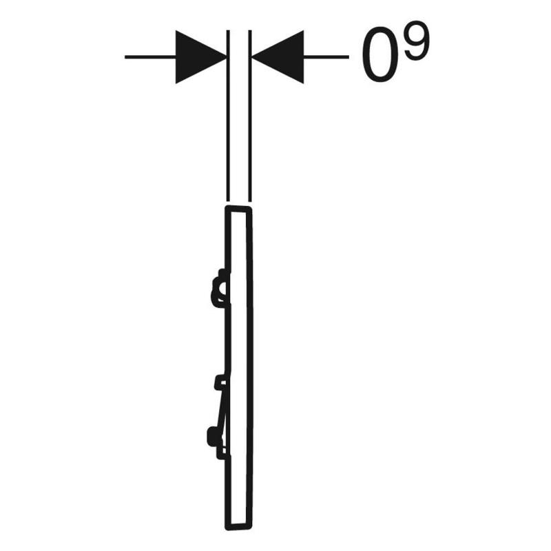 Geberit Urinalsteuerung mit pneumatischer Spülauslösung, Typ 30 Betätigungsplatte