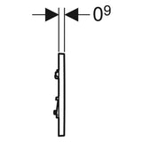 Geberit Urinalsteuerung mit pneumatischer Spülauslösung, Typ 30 Betätigungsplatte