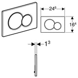 Geberit Betätigungsplatte Sigma01 für 2-Mengenspülung