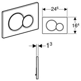 Geberit Betätigungsplatte Sigma01 für 2-Mengenspülung