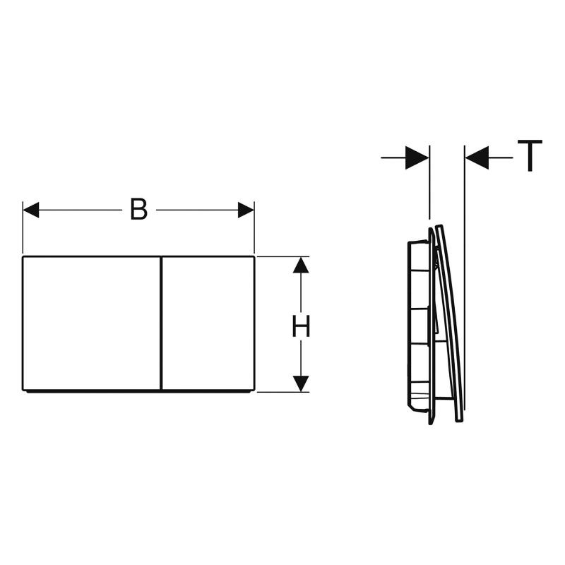 Geberit Betätigungsplatte Sigma70, für 2-Mengenspülung