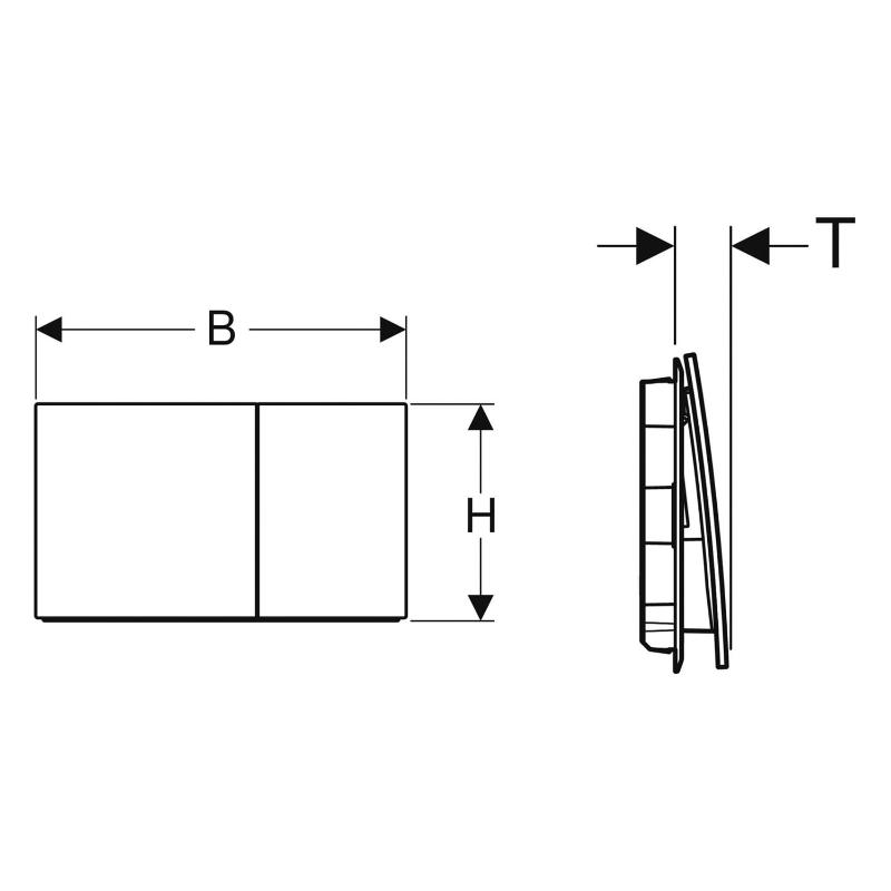 Geberit Betätigungsplatte Sigma70, für 2-Mengenspülung