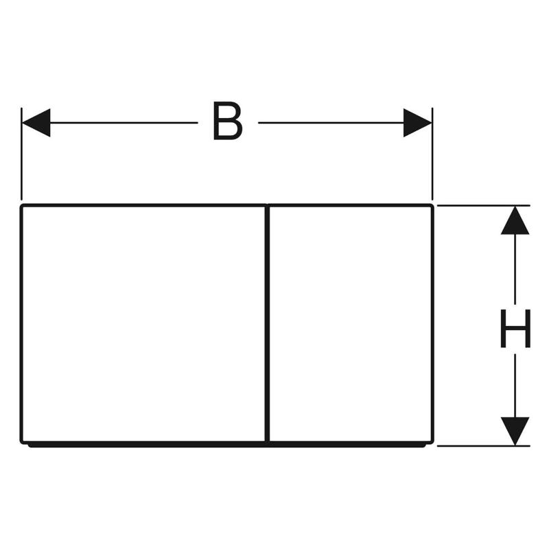 Geberit Betätigungsplatte Sigma70, für 2-Mengenspülung
