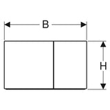 Geberit Betätigungsplatte Sigma70, für 2-Mengenspülung