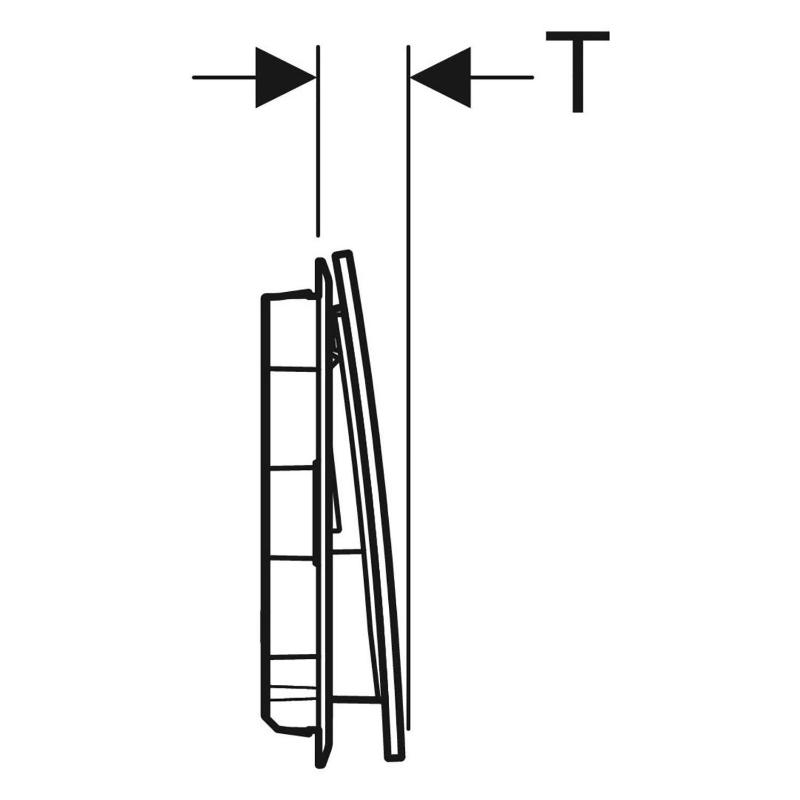 Geberit Betätigungsplatte Sigma70, für 2-Mengenspülung