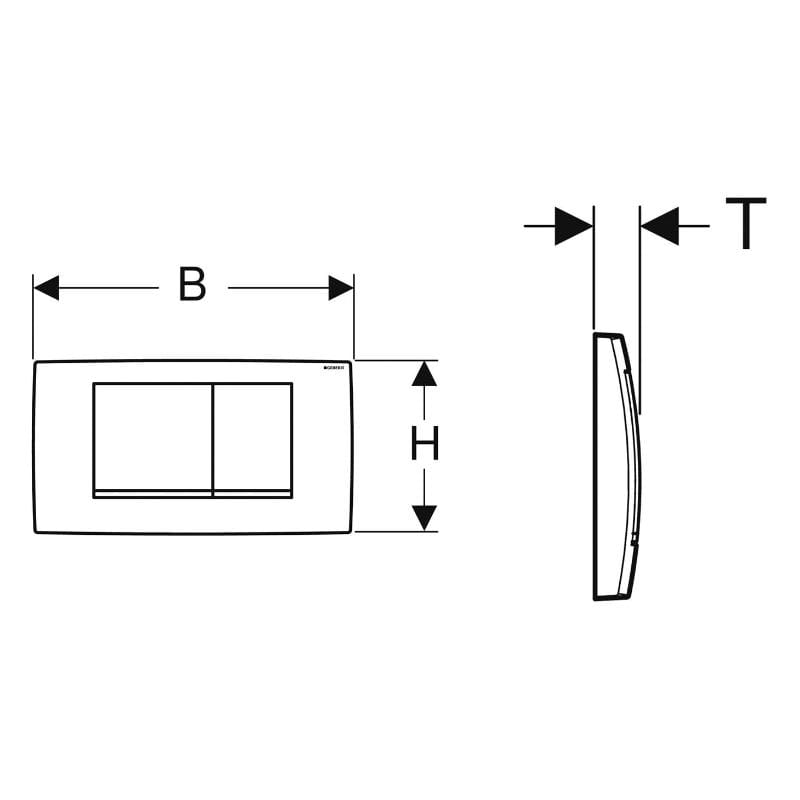 Geberit Twinline 30 Betätigungsplatte für 2-Mengen Spülung