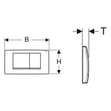 Geberit Twinline 30 Betätigungsplatte für 2-Mengen Spülung
