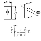 Geberit Fertigbauset für WT-Element mit UP-Geruchsverschluss