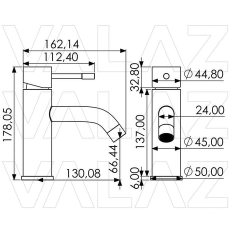 Grifo lavabo monomando DOVER negro mate - Entorno baño