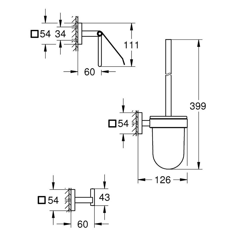 GROHE Start Cube Toilettenbürstengarnitur