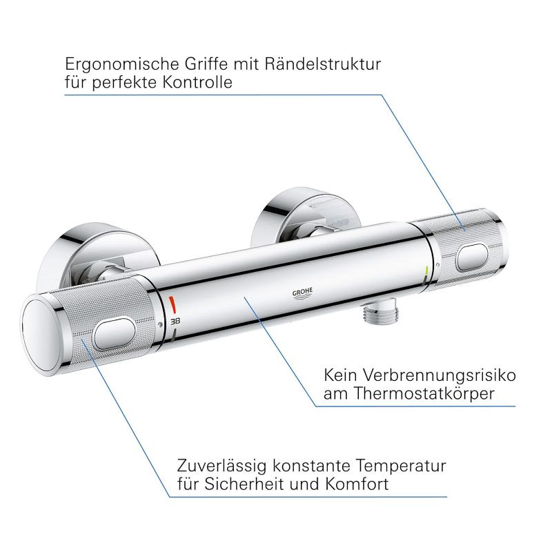 GROHE Precision Feel Thermostat-Brausebatterie, 1/2"