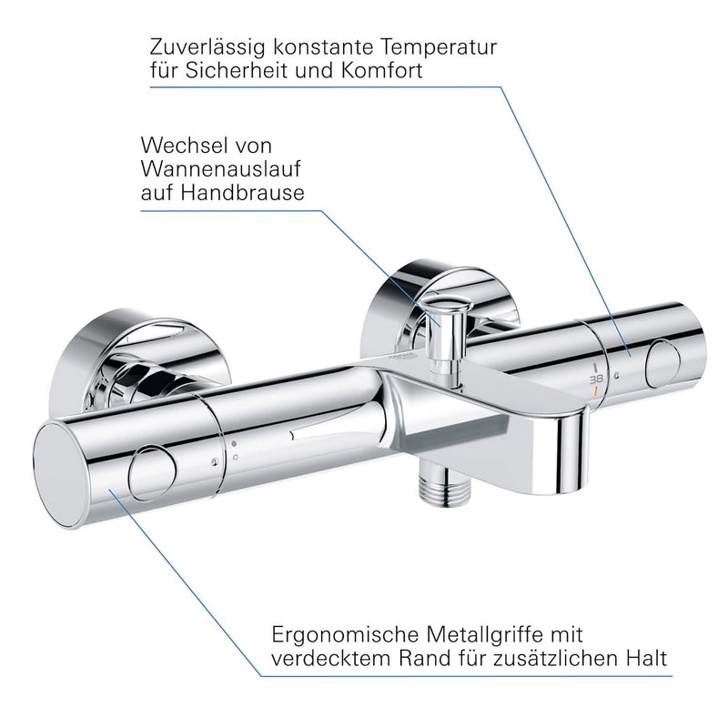 GROHE Precision Get Thermostat-Wannenbatterie mit S-Anschlüssen