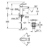 GROHE Start Einhand-Waschtischbatterie, 1/2" M-Size