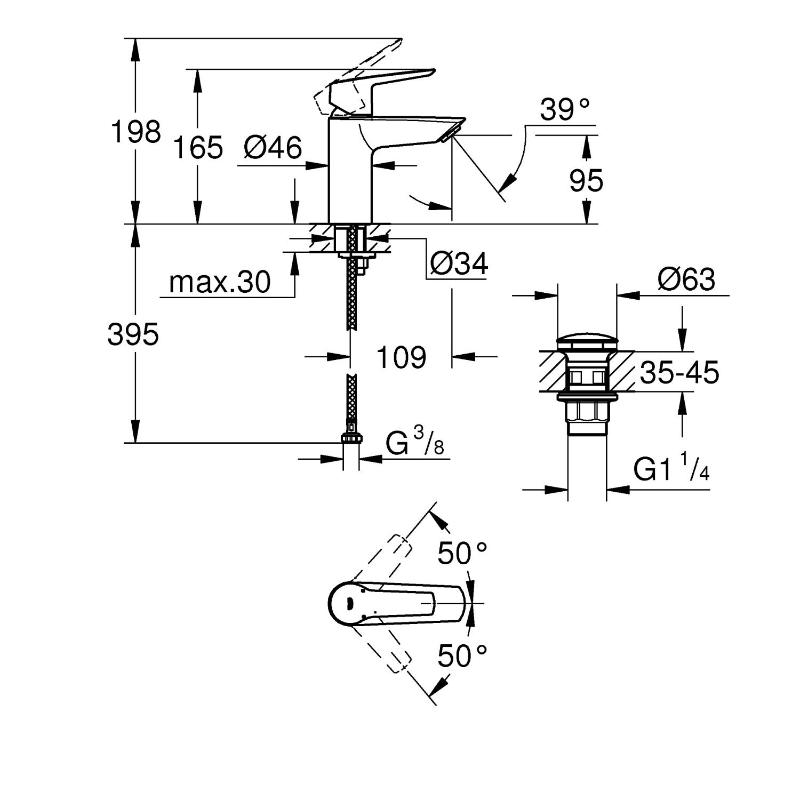 GROHE Start Einhand-Waschtischbatterie S-Size