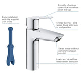 GROHE Start Einhand-Waschtischbatterie, 1/2" M-Size, mit Energie-Spar-Funktion