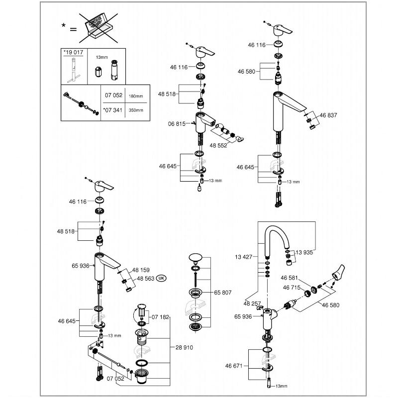 GROHE Start Einhand-Waschtischbatterie, 1/2" M-Size, mit Energie-Spar-Funktion