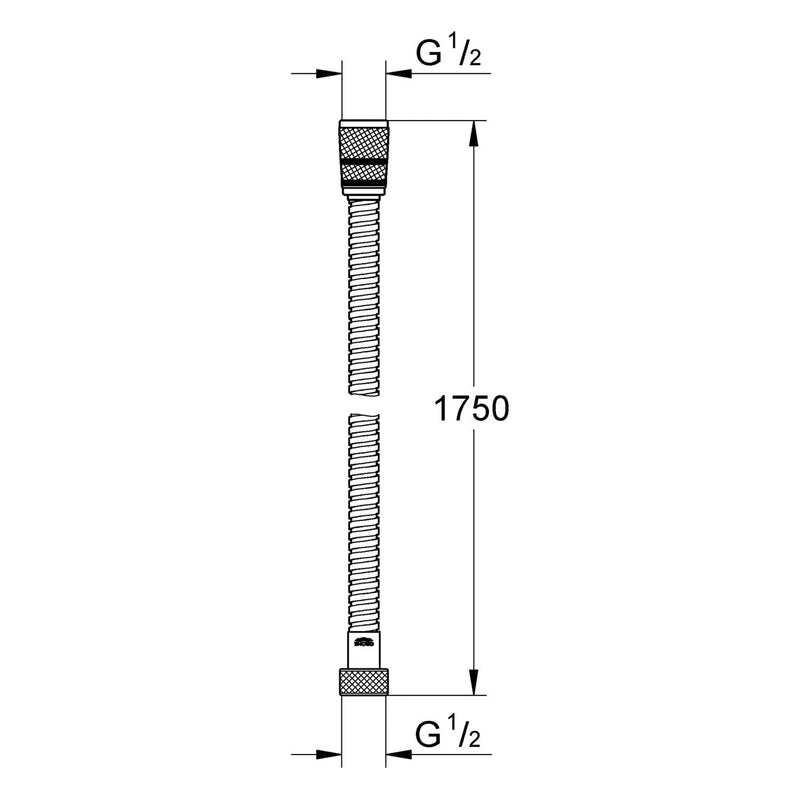 GROHE VitalioFlex Metal Metallbrauseschlauch 175 cm