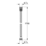 GROHE VitalioFlex Metal Metallbrauseschlauch 175 cm