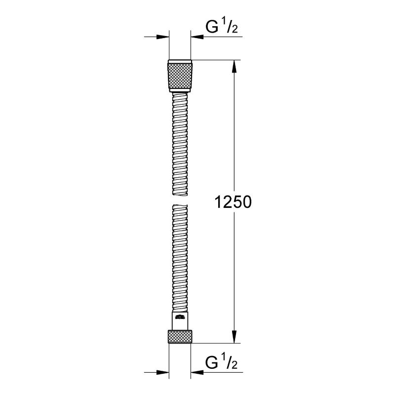 GROHE VitalioFlex Metal Metallbrauseschlauch 125 cm