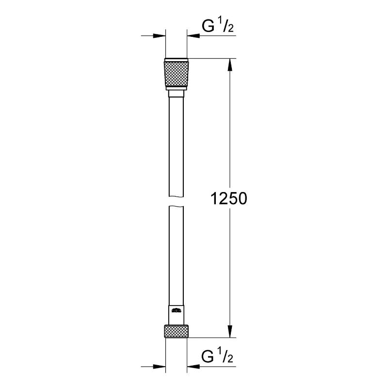 GROHE VitalioFlex Silver Brauseschlauch 125 cm