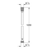 GROHE VitalioFlex Silver Brauseschlauch 125 cm