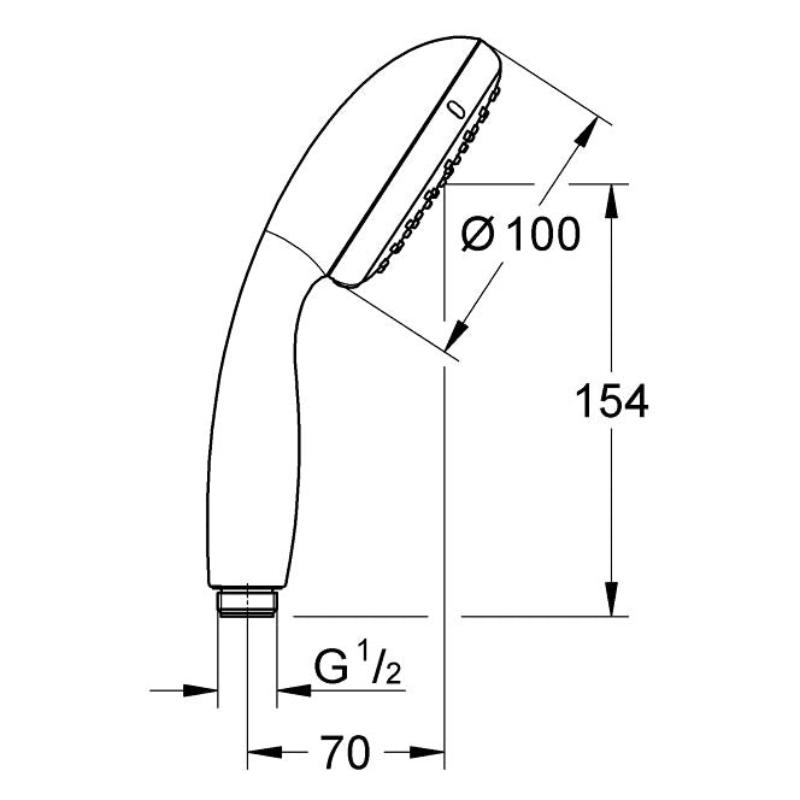 GROHE Vitalio Start 100  Handbrause mit 2 Strahlarten