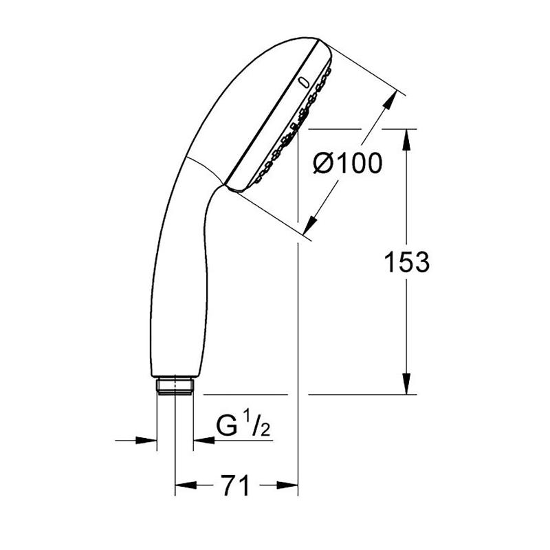 GROHE Vitalio Start 100 Handbrause mit 3 Strahlarten