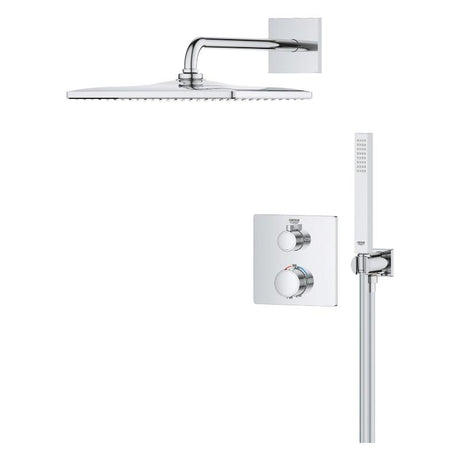 GROHE Precision Duschsystem Unterputz mit Vitalio Rain Mono 310, eckig