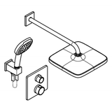 GROHE Precision Duschsystem, Unterputz, mit Vitalio Comfort 250, eckig