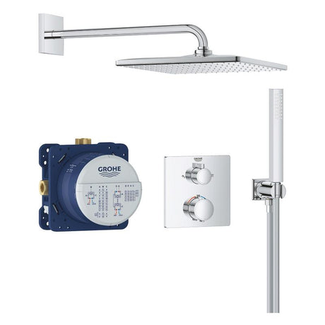 GROHE Precision Duschsystem Unterputz mit Vitalio Rain Mono 310, eckig