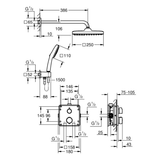 GROHE Precision Duschsystem, Unterputz, mit Vitalio Comfort 250, eckig