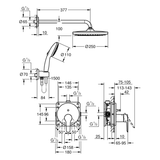 GROHE Start Duschsystem Unterputz mit Vitalio Start 250