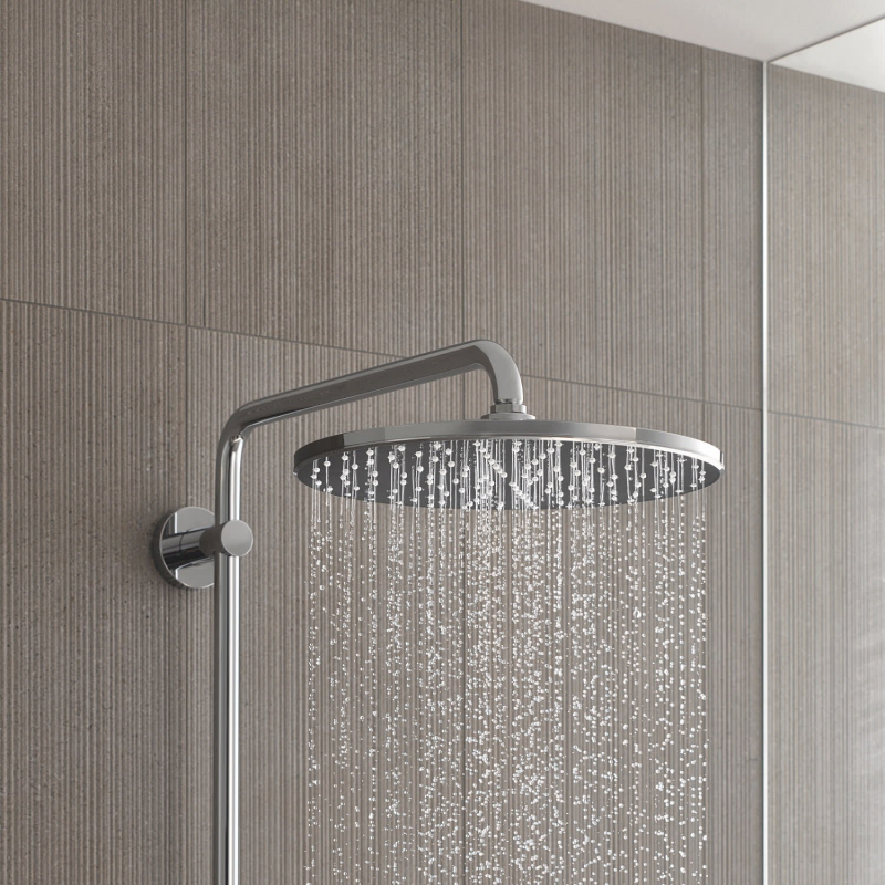 GROHE Vitalio System 310 Duschsystem mit Thermostatbatterie mit Ablage